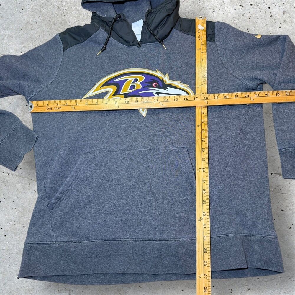 Nike Baltimore Ravens Hoodie Mens XL Gray NFL Team Apparel Pullover Sweatshirt - Picture 5 of 6